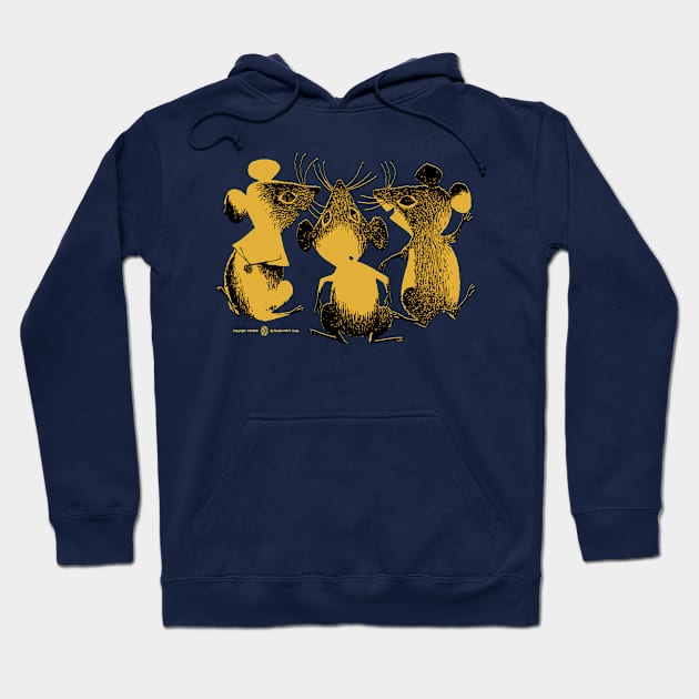 Vintage Three Mice Hoodie by StudioPM71